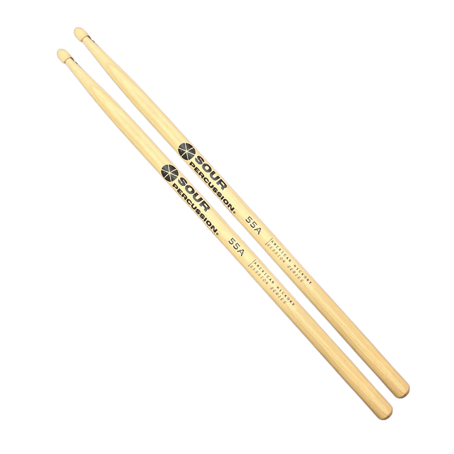Baquetas Sour Percussion 55A Premium Hickory Punta Madera