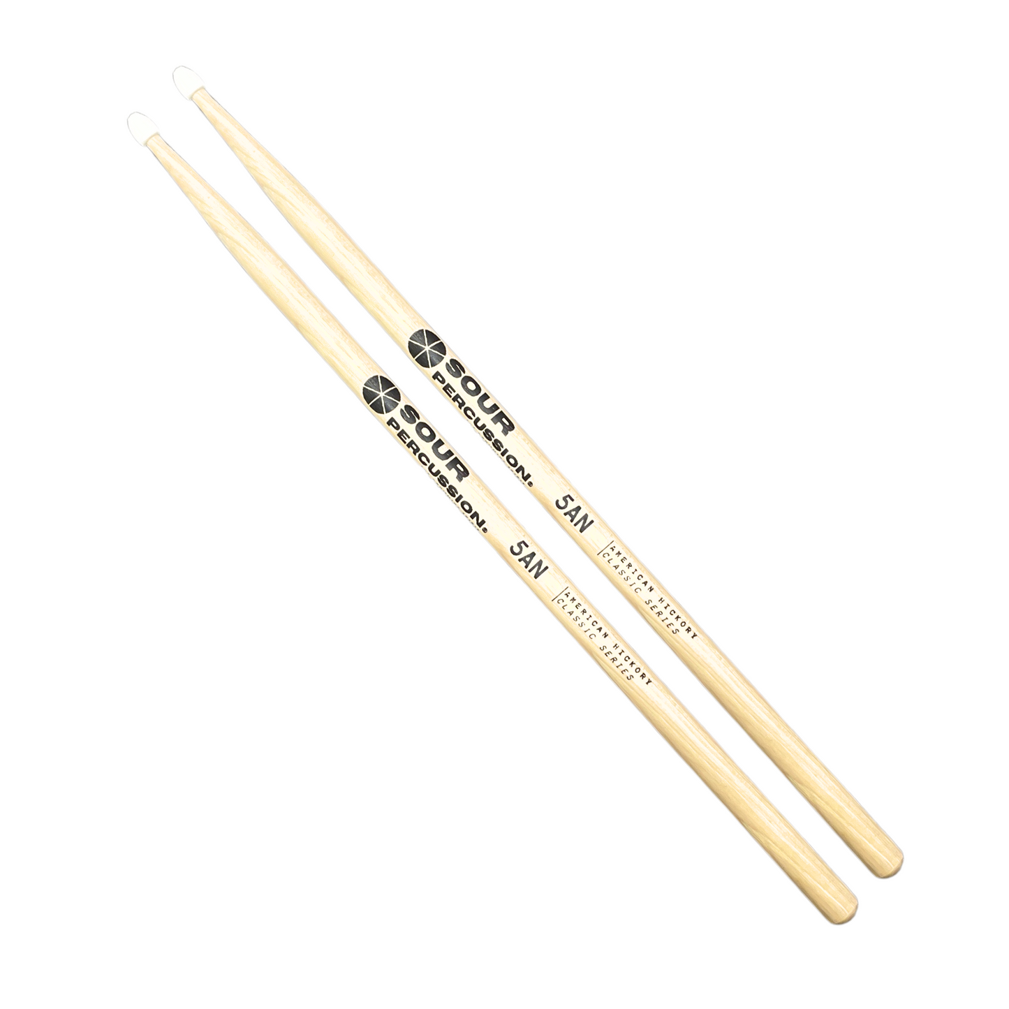 Baquetas Sour Percussion 5AN Premium Hickory Punta Nylon