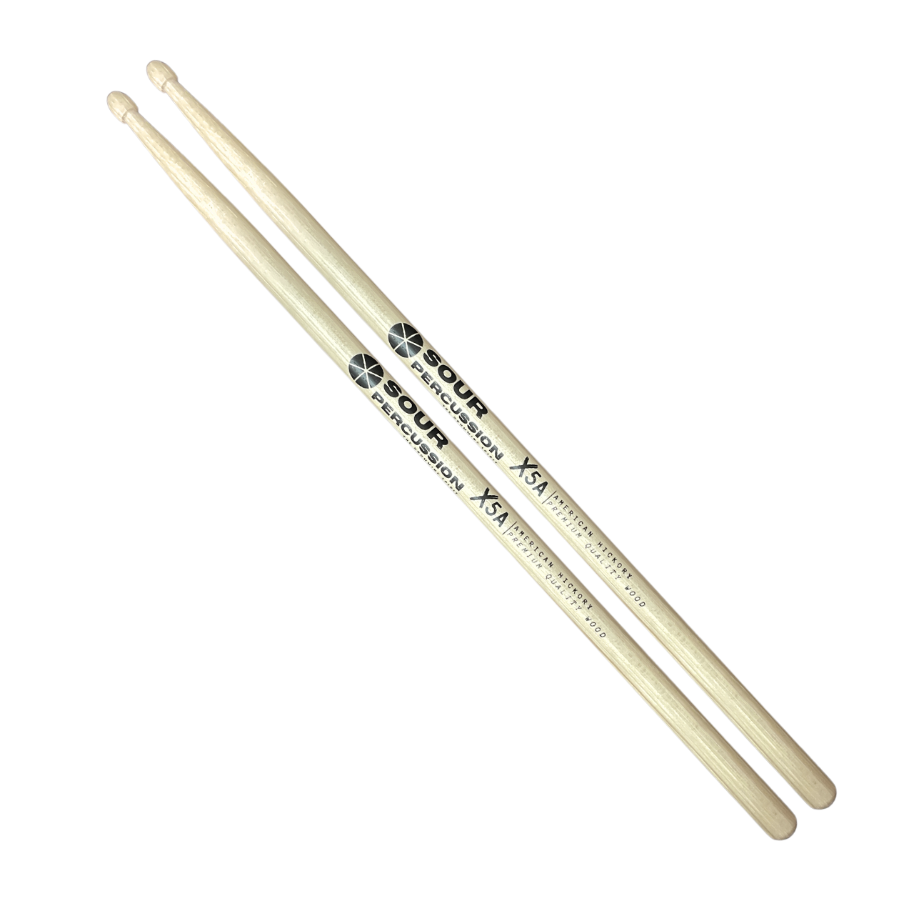 Baquetas Sour Percussion X5A Premium Hickory Punta Madera Acorn