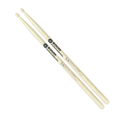 Baquetas Sour Percussion 5A Premium Hickory Punta Madera